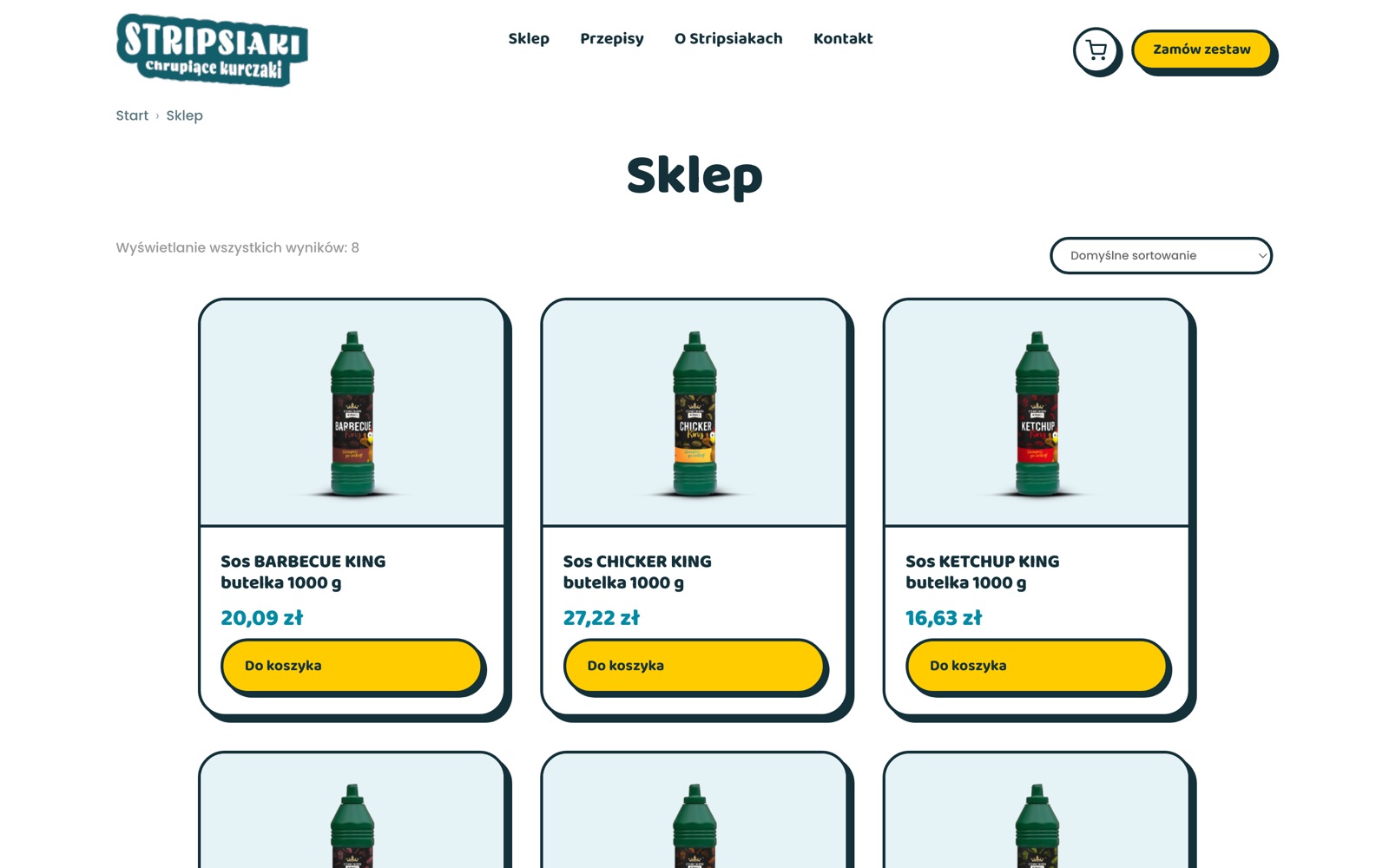Stripsiaki — lista produktów w sklepie